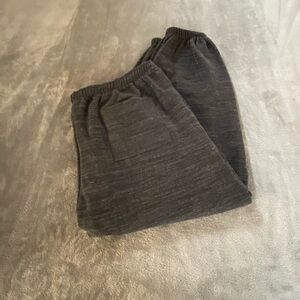 Heather Gray Relaxed Fit Sweatpants with Elastic Waistband